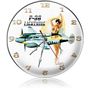 P-38 Lightning Nude Aircraft Metal Wall Clock