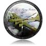 B-17 Flying Fortress Fog Aircraft Metal Wall Clock