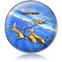 P-38 Lightning Over The Ocean Aircraft Metal Wall Clock