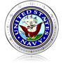 United States Navy Metal Wall Clock