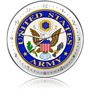 United States Army Metal Wall Clock