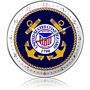 United States Coast Guard Metal Wall Clock