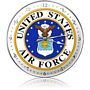 United States Air Force Metal Wall Clock