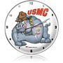 USMC First To Fight Metal Wall Clock