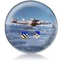AWAC Aircraft Metal Wall Clock