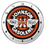 Johnson Gasolene Metal Wall Clock