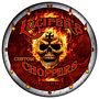 Lucifers Custom Choppers Metal Wall Clock