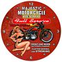 Majestic Motorcycle Repair Metal Wall Clock