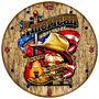 An American Way Of Life Metal Wall Clock