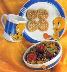 Tweety Bird 3 Piece Kids Dinnerware Set