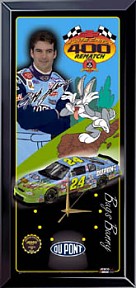 JEFF GORDON BUGS BUNNY LOONEY TUNES NASCAR LIMITED EDITION WALL CLOCK