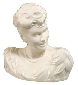 I LOVE LUCY PORTRAIT BANK - WHITE GLAZE