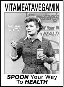 I LOVE LUCY VITAMEATAVEGAMIN TIN SIGN