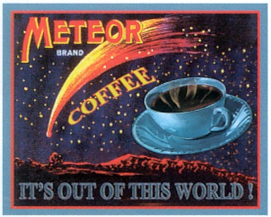 METEOR BRAND COFFEE VINTAGE STYLE TIN SIGN