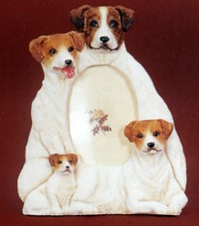 JACK RUSSELL TERRIER 3-1/2 x 5 THREE DIMENSIONAL PHOTO FRAME