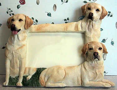 CHOCOLATE LABRADOR 4 x 6 THREE DIMENSIONAL PHOTO FRAME