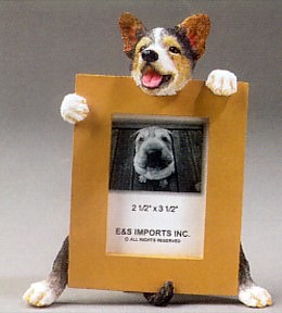 WELSH CORGI TRI-COLOR 2-1/2 x 3-1/2 THREE DIMENSIONAL PHOTO FRAME