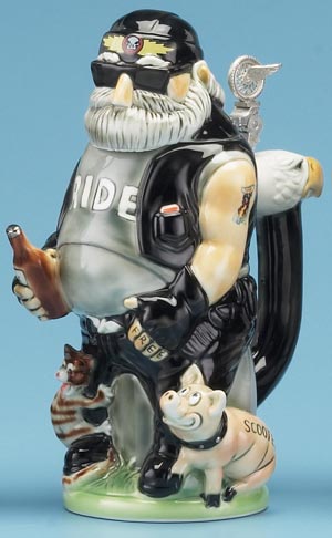 BIKER BOB WEARING BLACK PANTS LIMITED EDITION STEIN