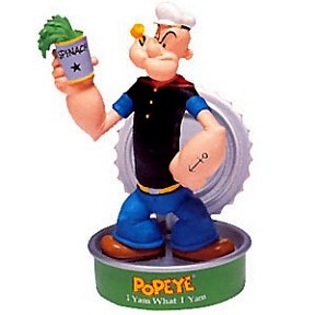 POPEYE IN SPINACH CAN BOBBLE HEAD FIGURINE