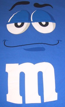 M&M'S BLUE FACE T-SHIRT - EXTRA LARGE