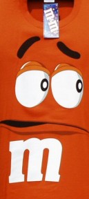 M&M'S ORANGE FACE T-SHIRT - LARGE