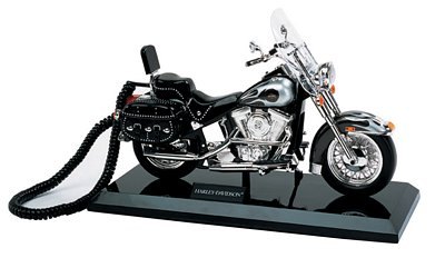 HARLEY-DAVIDSON HERITAGE SOFTAIL TELEPHONE BLACK WITH SILVER FLAMES