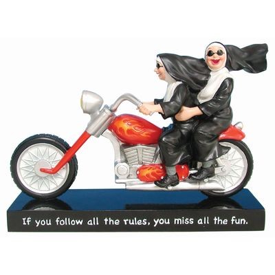 FUN NUNS MOTORCYCLE FIGURINE