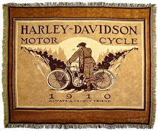 Harley-Davidson 1910 Tapestry Blanket/Throw