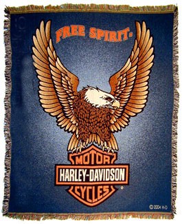 Harley-Davidson Free Spirit Tapestry Blanket/Throw