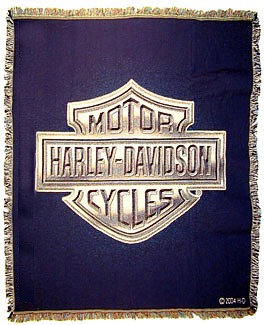 Harley-Davidson Logo Metal Tapestry Blanket/Throw