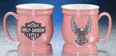 HARLEY-DAVIDSON PINK AND BLACK EAGLE 12 OZ. MUG