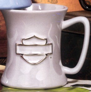 HARLEY-DAVIDSON 12 OZ. SCULPTED FLAME MUG - SILVER
