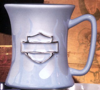 Harley-Davidson 12 Oz. Sculpted Flame Mug - Light Blue