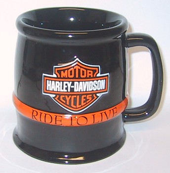 HARLEY-DAVIDSON LIVE TO RIDE BLACK BARREL MUG