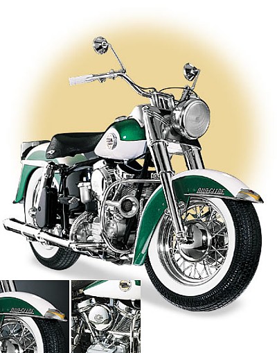 1958 HARLEY-DAVIDSON DUO-GLIDE DIE-CAST SCALE MODEL BY THE FRANKLIN MINT