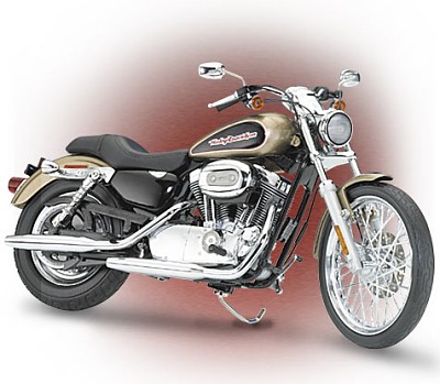 2004 HARLEY-DAVIDSON ROAD XL 1200C SPORTSTER CUSTOM DIE-CAST SCALE MODEL BY THE FRANKLIN MINT
