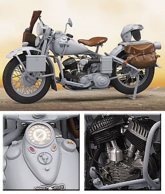 1944 HARLEY-DAVIDSON U NAVY MILITARY MOTORCYCLE LIMITED EDITION DIE-CAST SCALE MODEL BY THE FRANKLIN MINT