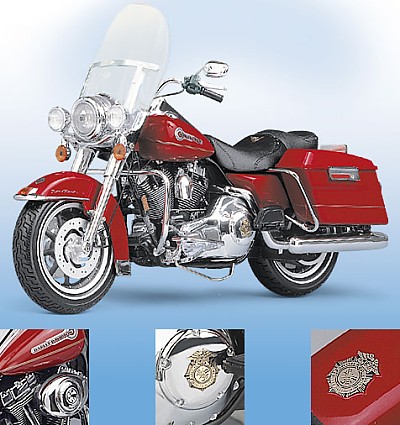 2006 HARLEY-DAVIDSON ROAD KING FIREFIGHTER SPECIAL EDITION DIE-CAST SCALE MODEL BY THE FRANKLIN MINT
