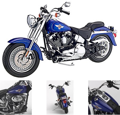 2006 HARLEY-DAVIDSON FAT BOY DIE-CAST SCALE MODEL BY THE FRANKLIN MINT