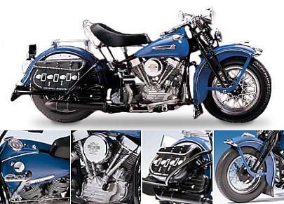 THE FIRST PAN HEAD THE HARLEY-DAVIDSON FL DIE-CAST SCALE MODEL BY THE FRANKLIN MINT