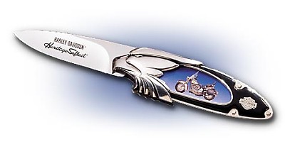 HARLEY-DAVIDSON SOFTAIL CLASSIC LIMITED EDITION COLLECTOR FOLDING KNIFE BY THE FRANKLIN MINT