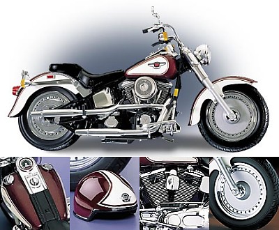 1998 95th ANNIVERSARY HARLEY-DAVIDSON FAT BOY DIE-CAST SCALE MODEL BY THE FRANKLIN MINT