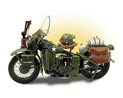 Motorcycle Modeling on Wla Military Motorcycle Die Cast Scale Model By The Franklin Mint