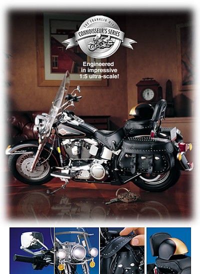 HARLEY-DAVIDSON HERITAGE SOFTAIL CLASSIC CONNISSEUR'S SERIES DIE-CAST SCALE MODEL BY THE FRANKLIN MINT