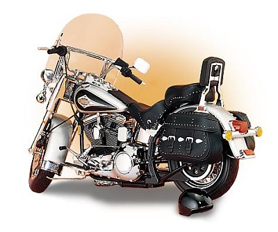 HARLEY-DAVIDSON HERITAGE SOFTAIL CLASSIC SILVER AND BLACK DIE-CAST SCALE MODEL BY THE FRANKLIN MINT