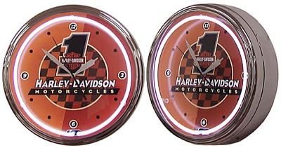 HARLEY-DAVIDSON RACING NEON WALL CLOCK
