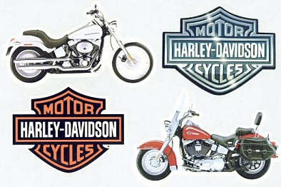 HARLEY DAVIDSON WALLPAPER DECOR ACCENTS (PACKAGE OF 12)