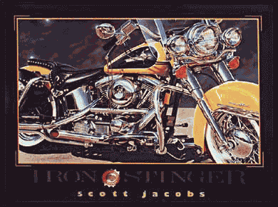 Harley-Davidson Iron Stinger Framed Neon Poster