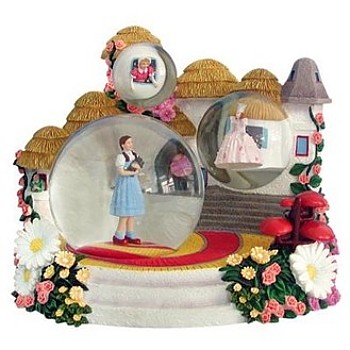 The Wizard Of Oz Munchkinland Musical Triple Waterglobe