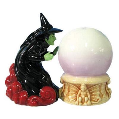 The Wizard Of Oz Wicked Witch And Crystal Ball Salt And Pepper Shakers